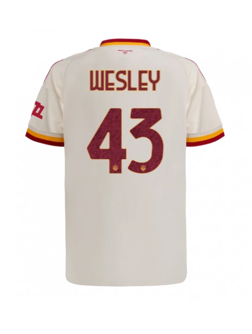 Moški Nogometna dresi replika AS Roma Wesley Franca #43 Gostujoči 2026-27 Kratek rokav Moški Nogometna dresi replika AS Roma Wesley Franca #43 Gostujoči 2026-27 Kratek rokav